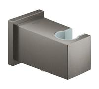 Grohe Euphoria Cube Series 1/2 Outlet Elbow with Fixed Wall Mount for Rooms, 3.8 x 5.2 x 3.8 cm, Brushed Graphite (Reference: 26370AL0)