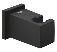 GROHE Euphoria Cube Shower Outlet Elbow with Wall Shower Holder, Male Connection Thread 1/2 Inch, Protected Against Backflow, Phantom Black, 26370KF0