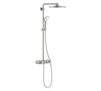GROHE Euphoria Smartcontrol 310 Shower System, Shower Set, Shower Mixer, Thermostat, Stainless Steel Look, 26507DC0