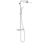 GROHE Euphoria SmartControl - Shower System Rainshower SmartActive 310 with Thermostatic Mixer chrome / moon white