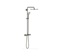Euphoria System 310 Shower column with thermostatic for wall mounting, Hard Graphite brushed (26075AL0)