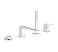 GROHE Eurocube - 4-hole deck-mounted bathtub fitting with 2 outlets chrome