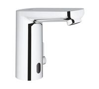 GROHE Eurosmart CE - Touchless Basin Mixer Tap with Infrared Sensor (Water Saving Technology, Battery Powered, 7 Pre-Set Programs, Tails 3/8 Inch), Size 132 mm, Chrome, 36327001