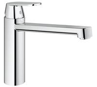GROHE Eurosmart Cosmopolitan Single-Lever Kitchen Mixer with Medium High Swivel Spout, Chrome Eco-Friendly Sink Tap 30199000