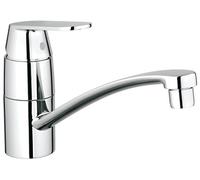 GROHE Eurosmart Cosmopolitan Single-Lever Kitchen Mixer with Medium Swivel Spout, Chrome Eco-Friendly Sink Tap 32844000