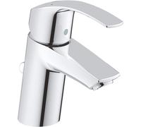 GROHE Eurosmart single-lever basin tap with pop-up waste, plug, one handle basin mixer tap, bathroom, regular spout, water-saving, easy to clean, easy
