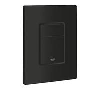 GROHE Even - Flush Plate for Concealed GD2 Cisterns (Water-Saving, Dual Flush with Start-and-Stop Activation for Pneumatic Drop Valve AV1, Easy to Install), Size 156 x 197 mm, Matt Black, 389662430