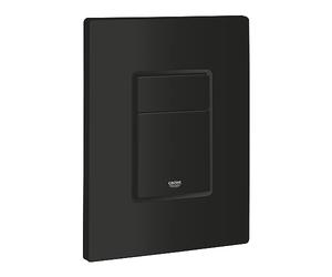 GROHE Even - Flush Plate for Concealed GD2 Cisterns (Water-Saving, Dual Flush with Start-and-Stop Activation for Pneumatic Drop Valve AV1, Easy to Install), Size 156 x 197 mm, Matt Black, 389662430