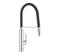 GROHE Feel - Professional Kitchen Sink Mixer Tap (360° Swivel Spout, High Spout, 2 Spray Options, 28 mm Ceramic Cartridge, Docking Integrated Magnet, Tails 3/8 Inch), Size 510 mm, Chrome, 31489000