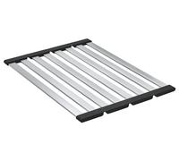 GROHE Foldable Big Dish Rack, Over Kitchen Sink Dish Drainer, 490 x 348 mm, Stainless Steel, Dishwasher Safe, Supersteel, 40854SD0