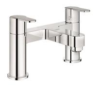 Grohe Get Gloss Chrome Deck-Mounted Manual Double Bath Filler Tap