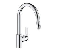 Grohe Get Gooseneck Single Lever Sink Mixer With Extractable 2 Jets Shower (31484001)