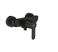 GROHE Get Single Lever Shower Mixer Tap (Wall Mounted Exposed, Metal Lever, 46 mm Ceramic Cartridge, Protected Against Backflow), Matt Black, 328882430