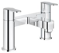 GROHE Get - Twin Handle Bath Mixer - Metal Handles - Deck Mounted - 2-Hole - Chrome - 25134000