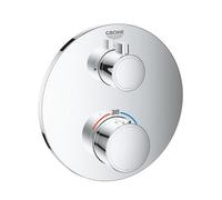 GROHE Grohtherm Thermostatic Shower Mixer Trim Set, Concealed Installation, Chrome, 24075000
