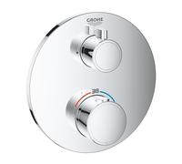 GROHE Grohtherm Thermostatic Shower Mixer Trim Set, Concealed Installation, Chrome, 24075000