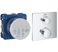 GROHE Grohtherm Thermostatic shower mixer 2 outlets with integrated shutoff