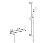 Grohe Grohtherm 500 Thermostatic Shower Mixer Bar with Riser Rail, Shower Head & Hose 34806000