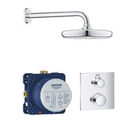 Grohe Grohtherm Perfect Mixer Shower Set & Tempesta 210 Shower Head - Square, Chrome 34728000