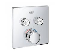 Grohe Grohtherm Smart Control Thermostatic Trim For Two Outlets Square - 29124000 Concealed Body Required?: Yes Required