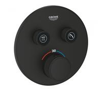 Grohe Grohtherm SmartControl Thermostat for Concealed Installation with 2 Valves - Phantom Black Concealed Body Required?: Yes Required