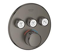 GROHE Grohtherm SmartControl - Concealed Thermostat for 3 outlets brushed hard graphite