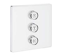 GROHE Grohtherm Smartcontrol Triple Volume Control Trim Set for Concealed Installation, with Three Valves Square Shape, Moon White, Made In Germany By GROHE 29158LS0