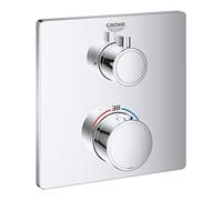 GROHE Grohtherm Thermostatic Shower Mixer Trim Set, Concealed Installation, Chrome, 24078000