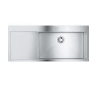 Grohe K1000 Stainless Steel 1 Bowl Kitchen Sink Lh 520mm X 1160mm