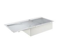 GROHE K1000 - Kitchen sink with drainer 1160x520 satin stainless steel