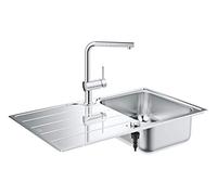 GROHE K500 Stainless Steel Kitchen Sink and Tap Bundle Stainless Steel 31573SD1