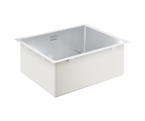GROHE K700 - Stainless Steel Kitchen Sink with Overflow (Undermount, Top Mount or Flush Mount, 1 Bowl 50x40x20 cm, Thickness 1 mm, Waste Kit, Basket Strainer Waste, Mounting Set), 55x45 cm, 31574SD1