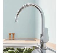 GROHE Kitchen Sink Mixer Tap Single Lever BAUEDGE 31367001 Swivel High Spout
