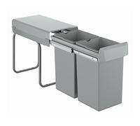 GROHE Kitchen Waste System - 2 Bins (15L Each), Telescopic Action, Floor Mounted for Cabinets 30 cm or Wider, Fits with GROHE Blue Home and GROHE Red