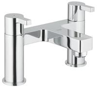 GROHE Lineare 2-Handles Bath Mixer Tap (Deck Mounted Tub Filler, Headpart 3/4", Recommended Pressure 0.2-5.0 bar), Chrome, 25104000