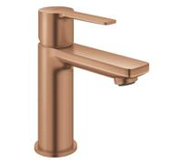 GROHE Lineare Basin Mixer Tap XS-Size, Brushed Bronze, 23791DL1 | Size XS, Push-Open Waste Set, SilkMove 28mm Ceramic Cartridge, FastFixation Plus, Monobloc