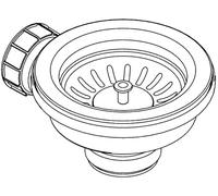 Grohe Kitchen Drain with Sieve 127x155x75mm 42589SD1