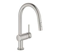 Grohe Minta Touch C-spout pull Out Spray Single Lever Supersteel 31358DC2