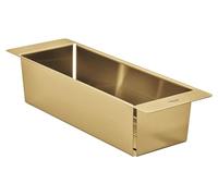 GROHE Multifunctional Colander, Over Kitchen Sink Drainer Basket, Dimensions 450 x 150 x 100 mm, Stainless Steel Construction, Dishwasher Safe, Corrosion Free, Brushed Cool Sunrise, 40852GN0