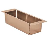 GROHE Multifunctional Colander, Over Kitchen Sink Drainer Basket, Dimensions 450 x 150 x 100 mm, Stainless Steel Construction, Dishwasher Safe, Corrosion Free, Brushed Warm Sunset, 40852DL0