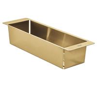GROHE Multifunctional Colander, Over Kitchen Sink Drainer Basket, Dimensions 490 x 150 x 100 mm, Stainless Steel Construction, Dishwasher Safe, Corrosion Free, Brushed Cool Sunrise, 40853GN0