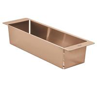 GROHE Multifunctional Colander, Over Kitchen Sink Drainer Basket, Dimensions 490 x 150 x 100 mm, Stainless Steel Construction, Dishwasher Safe, Corrosion Free, Brushed Warm Sunset, 40853DL0