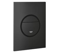 GROHE Nova Cosmopolitan S Flush Plate for Concealed Cisterns (Dual Flush or Start-and-Stop Actuation for Pneumatic Drop Valve AV1, Water Saving, Vertical Fit), Size 130x172mm, Phantom Black, 37601KF0