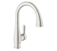 GROHE Parkfield - Single lever kitchen mixer L-Size with Swivel Spout and pull-out spray supersteel