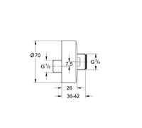 Grohe Plumbing Fitting S-Connection Brushed Nickel