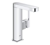 GROHE Plus Single Lever Basin Mixer, M-Size, Swivel Spout, Push Open Waste Set. Water-Saving Tap in Chrome Finish. 23872003