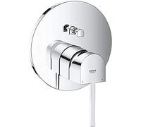 GROHE Plus Single Lever Bath Mixer with Shower Set, Wall-Mounted Bath Tap in Chrome Finish 33547003