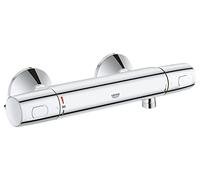 GROHE Precision Trend - Wall Mounted Exposed Cool Touch Shower Thermostat (Metal Grip, Safety Button at 38°C, Adjustable Economy Stop, QuickSpanner Included), Size 307 mm, Chrome, 34229002