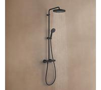 Grohe Vitalio Start Matt Black Thermostatic Shower Column & 1.75M Hose Length