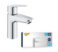 GROHE Basin Mixer Tap QUICKFIX Start - Metal Lever, 28 mm Ceramic Cartridge, 165 mm, Chrome